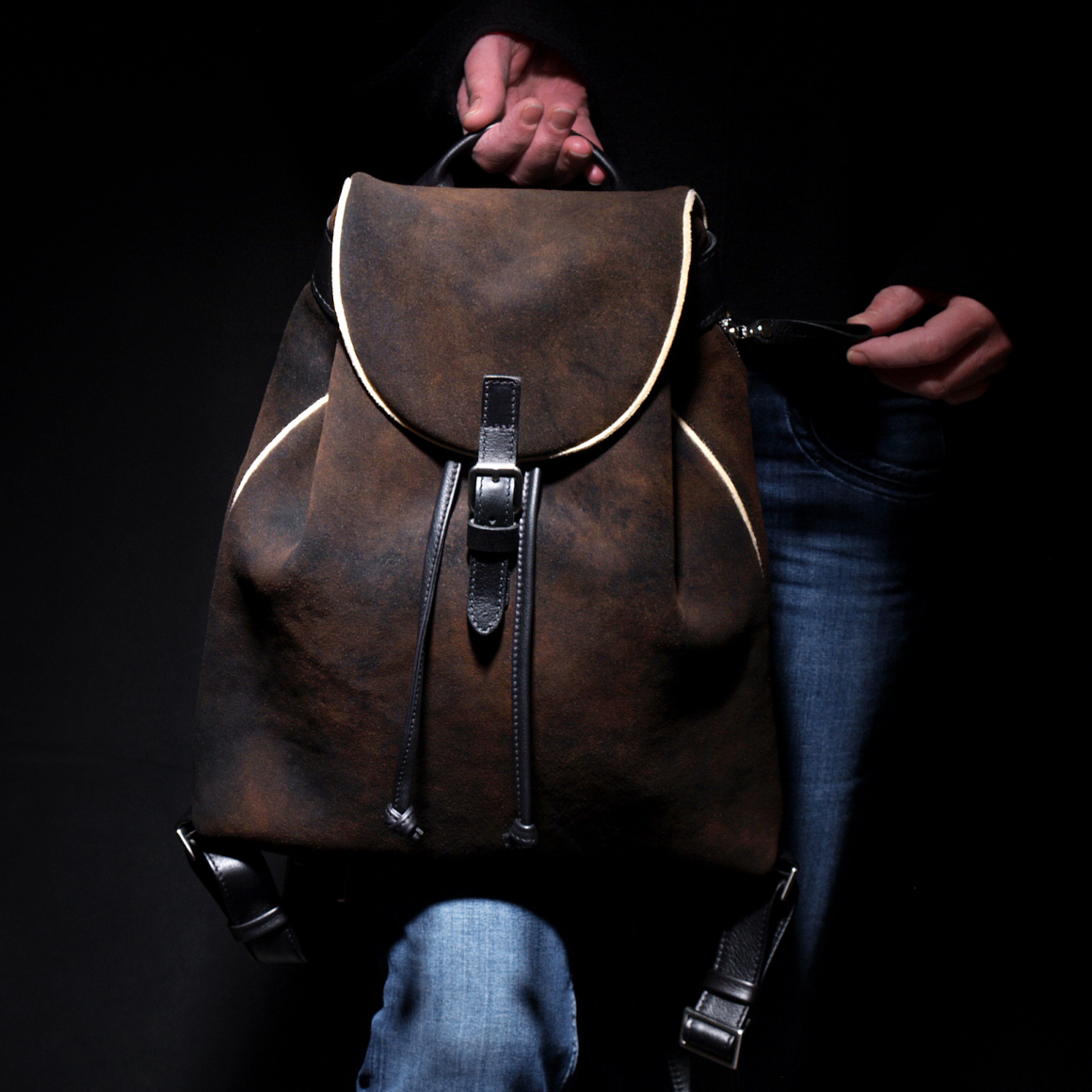 Rucksack Prag aus Hirschleder