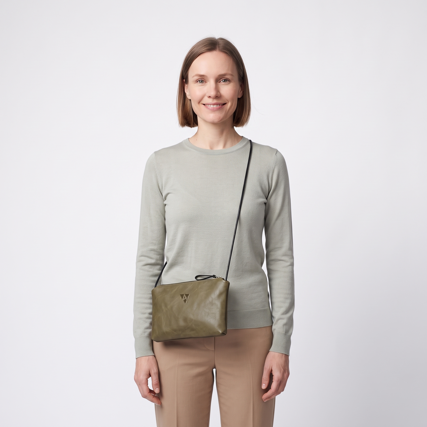 Schultertasche Palermo S aus Olivenleder