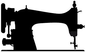 Nähmaschine, Siluette, schwarz