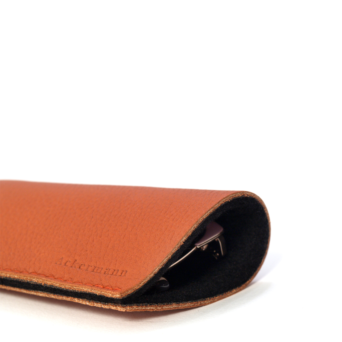 Glasses case Split made of soft nappa leather