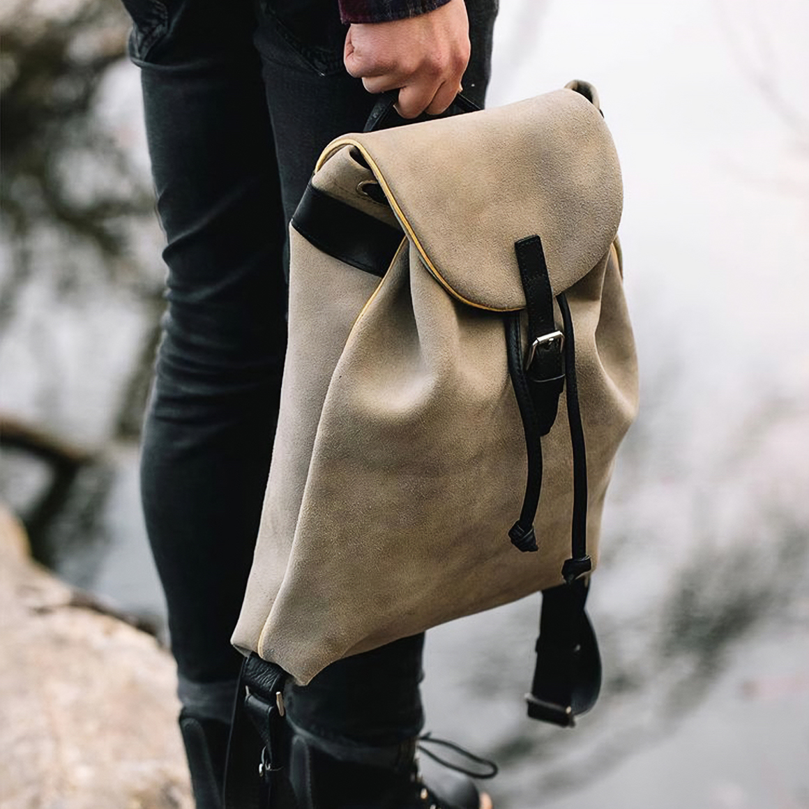 Rucksack Prag aus Hirschleder